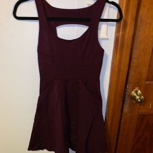 Maroon skater dress